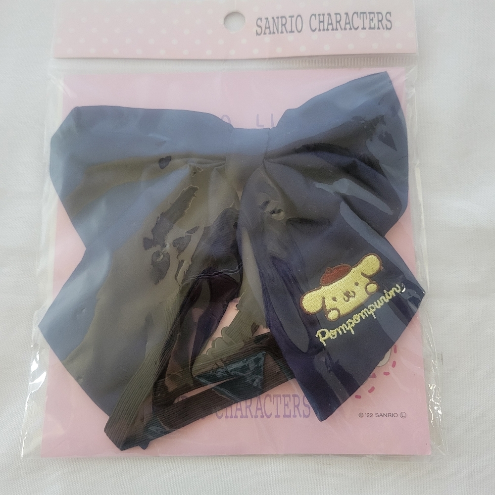 Sanrio Pompompurin Navy Satin Bow Tie Kawaii Cosplay Uniform